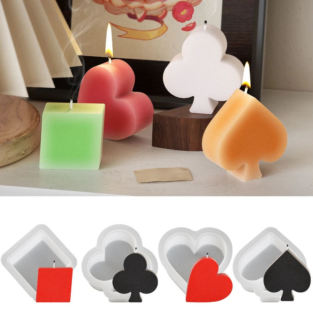 Soap Making Easy - Easy Demold Poker Symbol Silicone Candle
