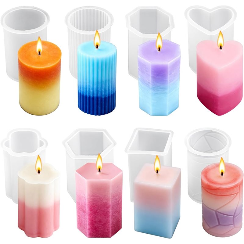 Soap Making Easy - Candle Making Kit-Reusable Silicone Candle Molds