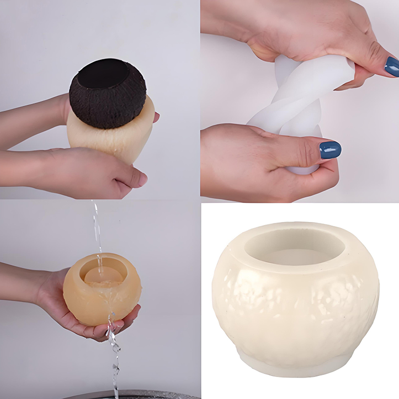 Soap Making Utensils - 3D Simulation Coconut Silicone Mold Aromatherapy