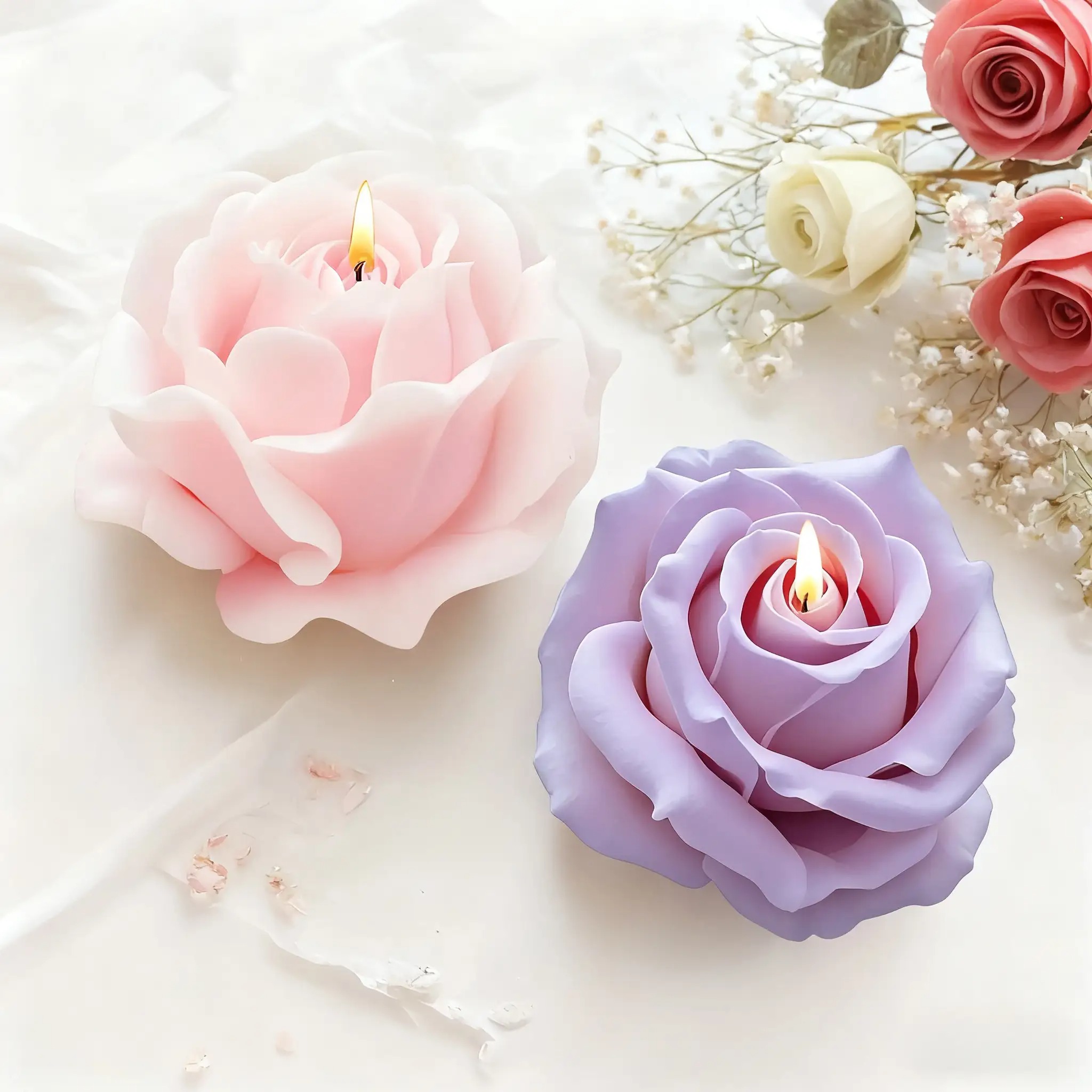 2-Piece Romantic 3D Rose Silic - đánh giá và giá Quality Soap Making Kit