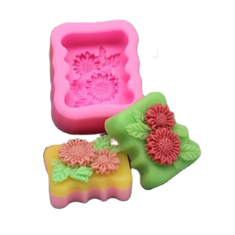 3D Square Flower Silicone Soap - đánh giá và giá Soap Making Homemade