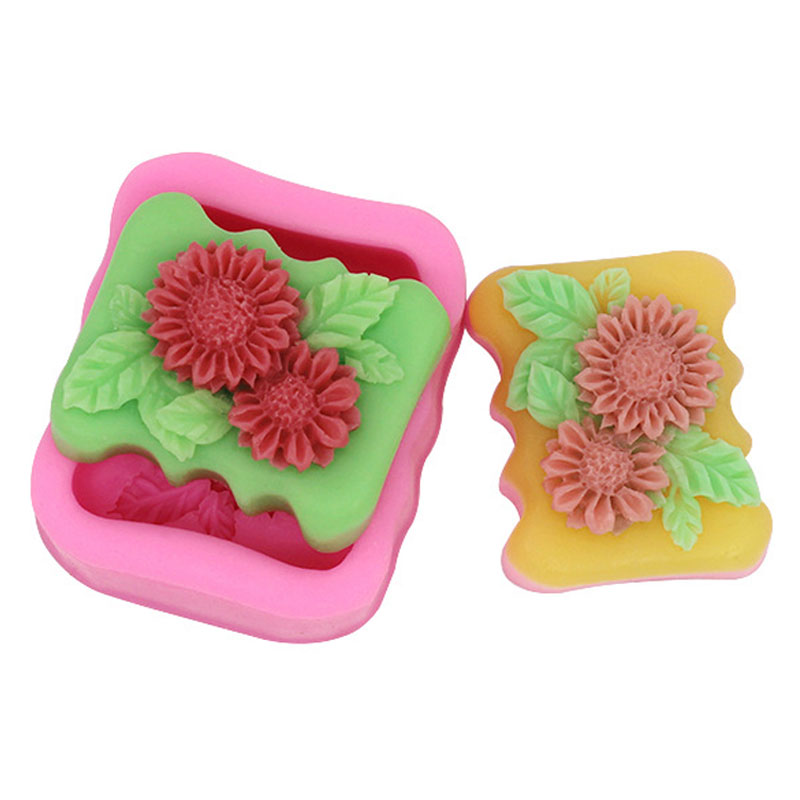 3D Square Flower Silicone Soap - đánh giá và giá Soap Making Homemade