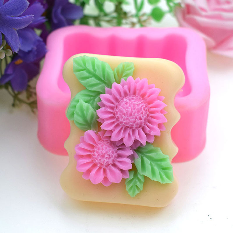 3D Square Flower Silicone Soap - đánh giá và giá Soap Making Homemade