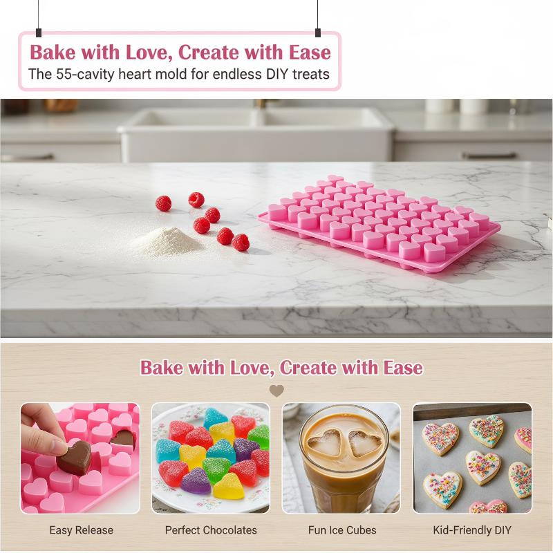 55 Grids Heart Silicone Cake M - đánh giá và giá Soap Making Utensils