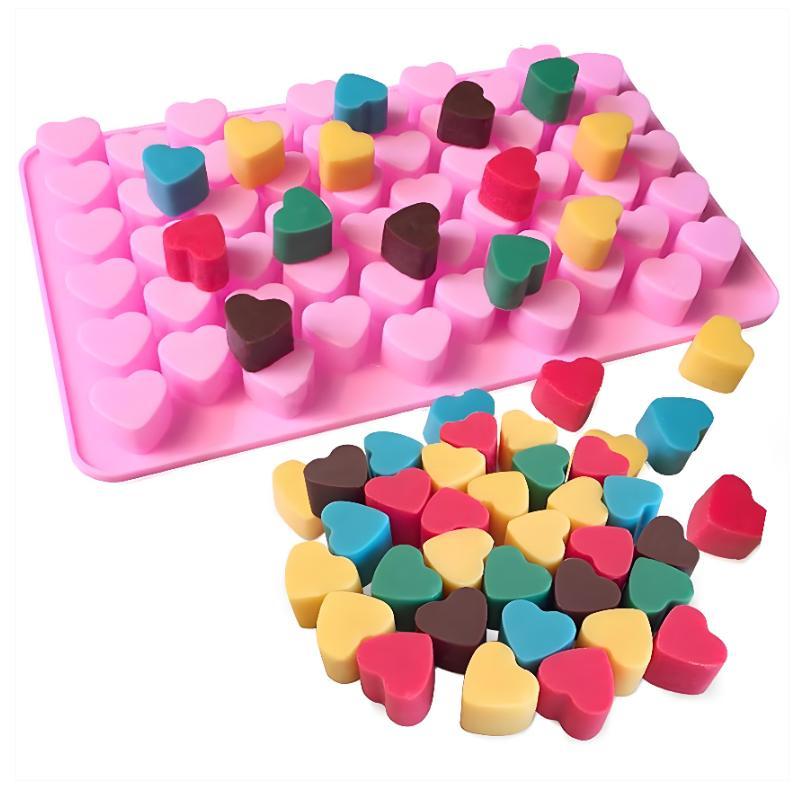 55 Grids Heart Silicone Cake M - đánh giá và giá Soap Making Utensils