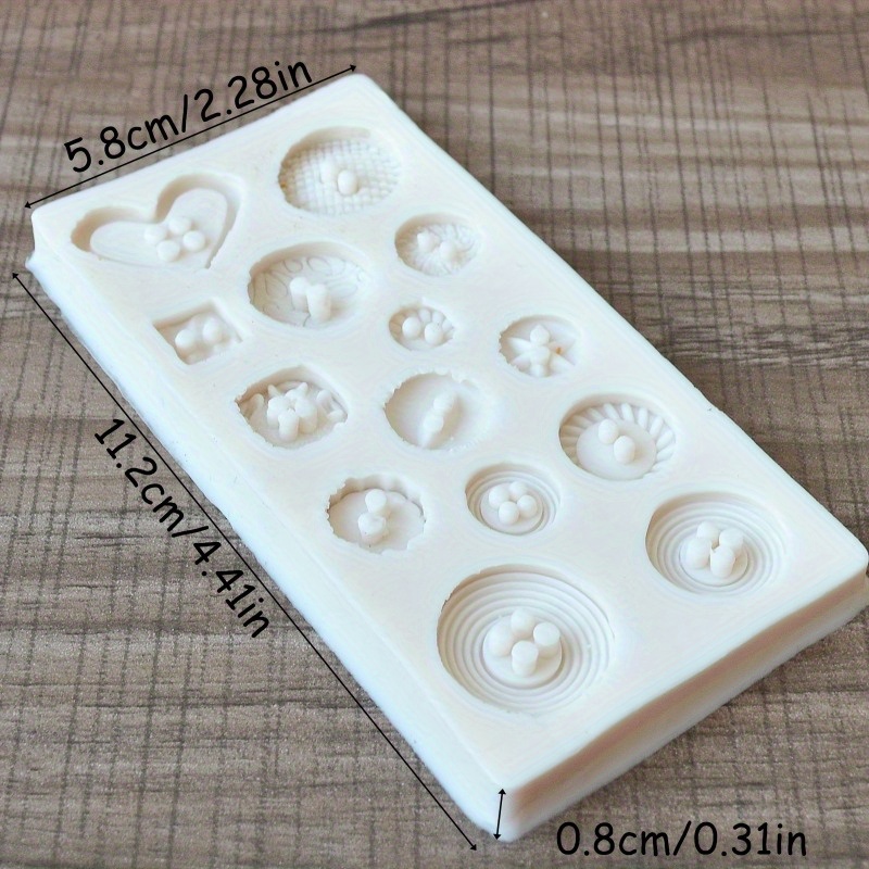 Buttons Shape Silicone Mold Si - đánh giá và giá Soap Making Utensils