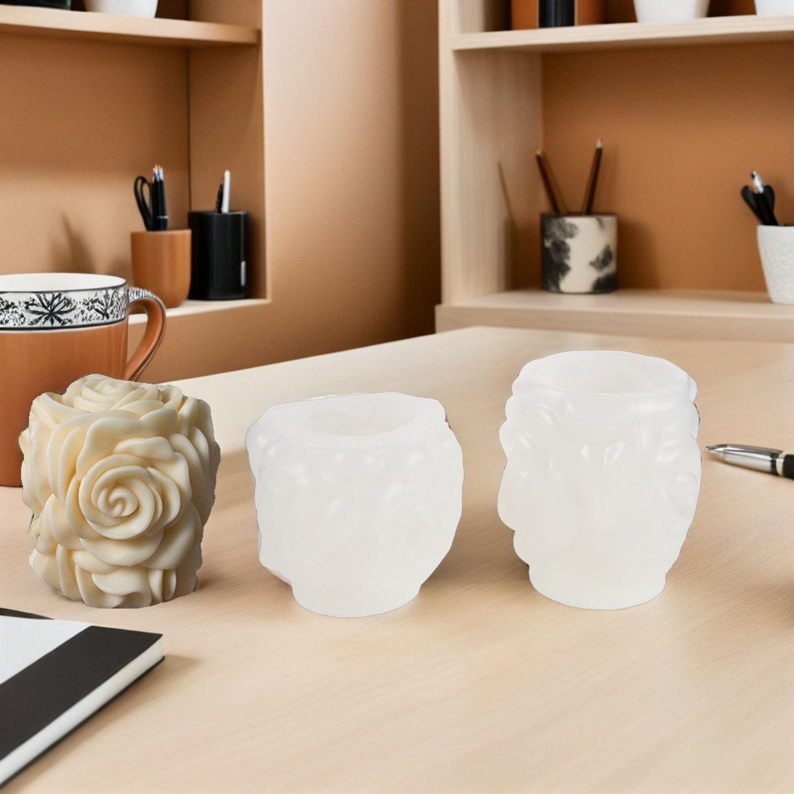 2Pcs Molds Rose Silicone Soap  - đánh giá và giá Soap Making Homemade