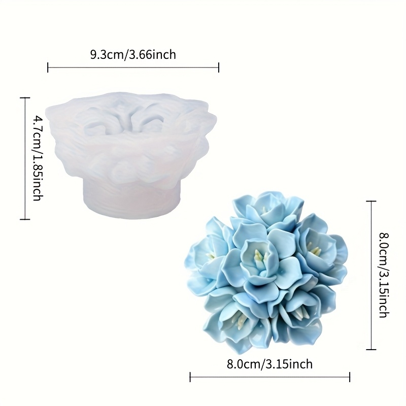 1 Hydrangea Candle Silicone Mo - đánh giá và giá Soap Making Designs