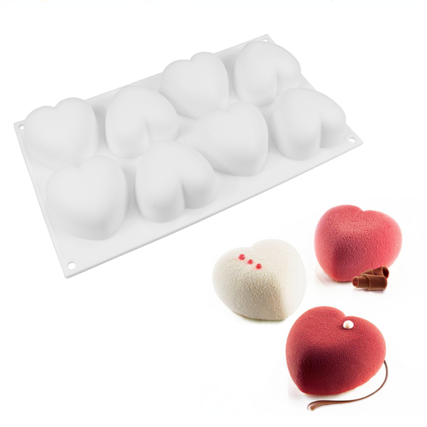 Love Heart Silicone Soap Mold  - đánh giá và giá Soap Making Utensils