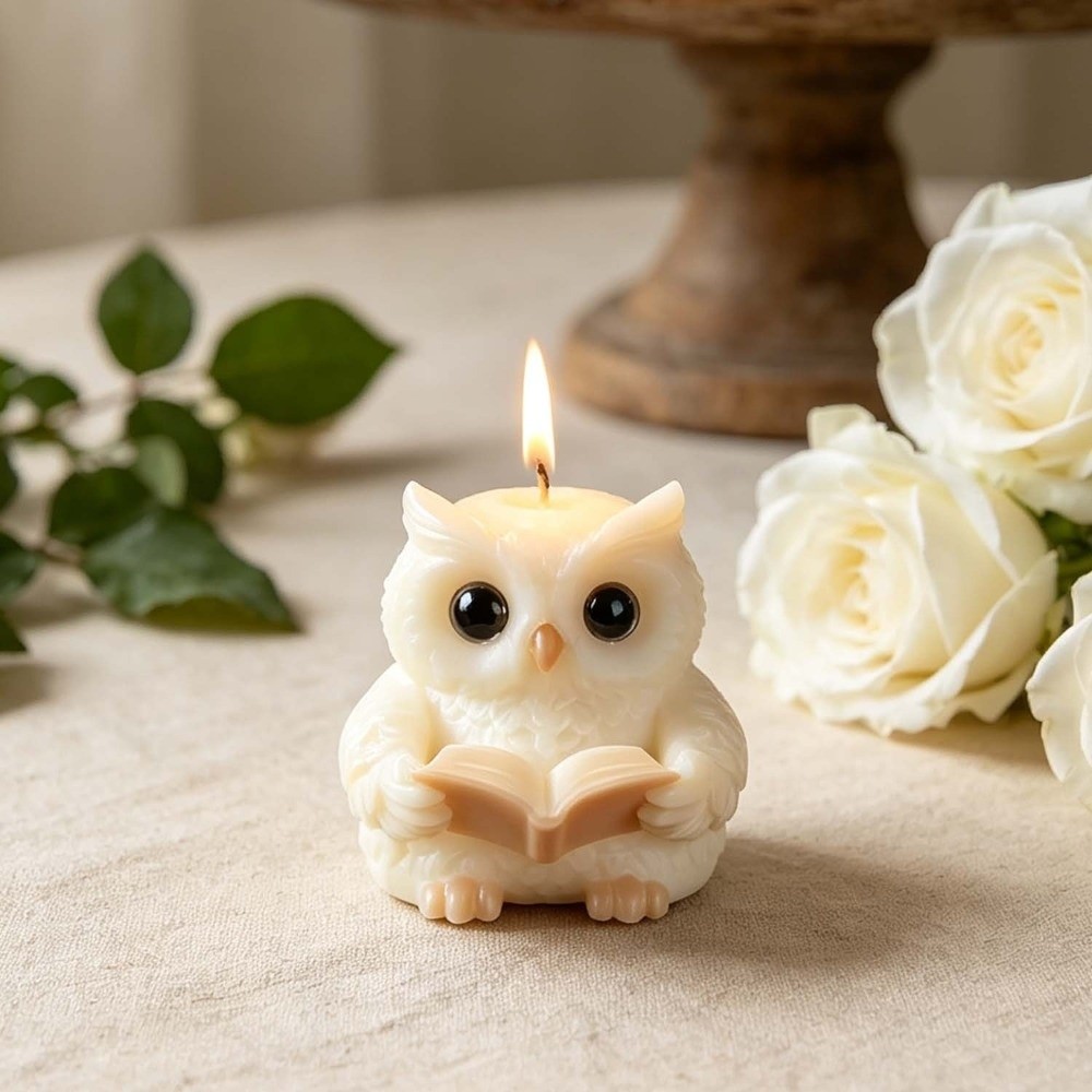 New 3D Design Candle Mold Owl  - đánh giá và giá Soap Making Easy